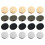 40 Pcs Blank Button Covers Metal Coat Buttons Golden 3