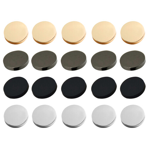 40 Pcs Blank Button Covers Metal Coat Buttons Golden 2