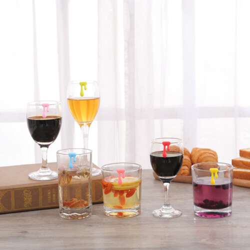 6 Pcs Wine Glass Identifier Identification Marker Charms Markers 2
