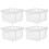 4Stk Kunststoff Transparent Luftdicht Brotkasten Aufbewahrung 1