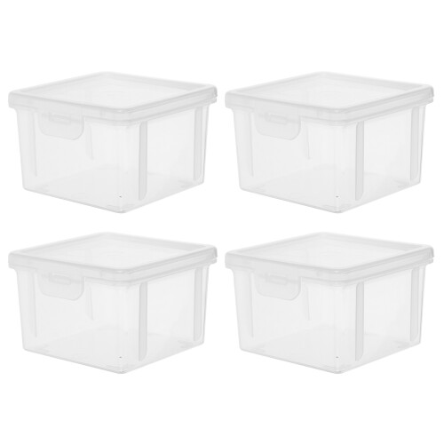 4Stk Kunststoff Transparent Luftdicht Brotkasten Aufbewahrung
