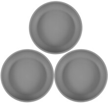 3St Grijze Plastic Plantpot Onderzetters Lekvrij & Stevig