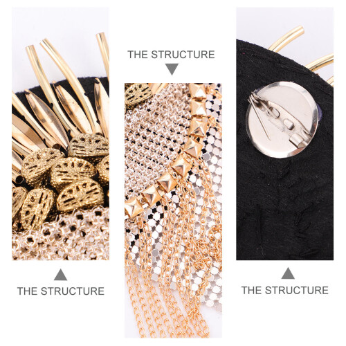 1Pièces Broche Épaulettes À , Épingle Décorative Mode 1