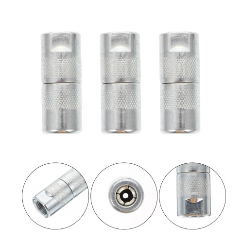 6pcs Grease Replacement Coupler Silver For Machine Use 1