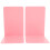2Pcs Pink PP Bookends Durable Desktop Book Holders for Study Office 1