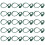 20St Herbruikbare Groene Plastic Fixing Buckle Voor 1