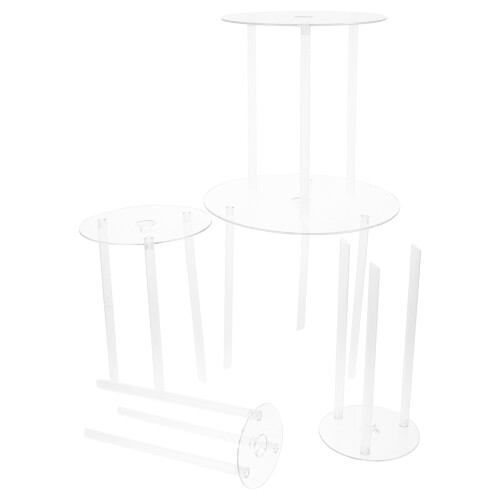 Cake Support Rods White 5sets 9.6x7.9x0.5in