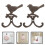 2 Pcs Heavy Duty Double Garage Hooks Cast 2