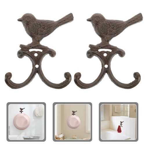 2 Pcs Heavy Duty Double Garage Hooks Cast 1
