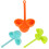 Egg Holder Cup Plate Three Grid Silicone Random Color 3 Pcs 9
