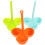 Egg Holder Cup Plate Three Grid Silicone Random Color 3 Pcs 1