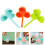 Egg Holder Cup Plate Three Grid Silicone Random Color 3 Pcs 4