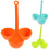 Egg Holder Cup Plate Three Grid Silicone Random Color 3 Pcs 5