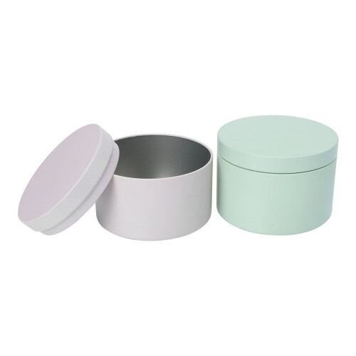 Raindrops  2 Pcs Scented Candle Jar Clear Decorative Boxes Candy Green