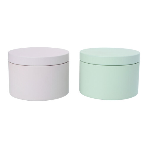 Raindrops  2 Pcs Scented Candle Jar Clear Decorative Boxes Candy Green 1