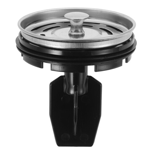 Garbage Disposal Drain Strainer Round Black Plastic 1pcs