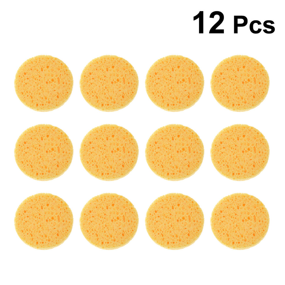 Aboofan 12Pcs Facial Cleansing Pads Natural Cellulose Cosmetic Spa Sponges For