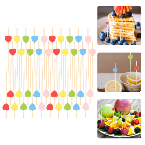 Heart Picks For Cupcakes & Cocktails - 100pcs 2
