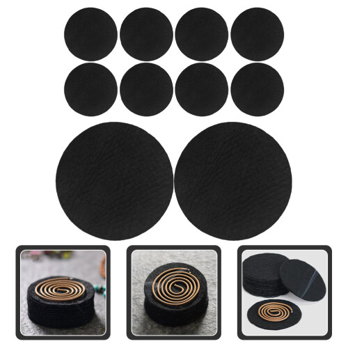 Fireproof Insulating Mat Cotton Black 10pcs 1