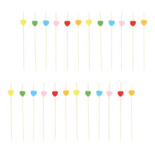 Fruit Forks Assorted Color Fruit Food Stick Clubs 200set