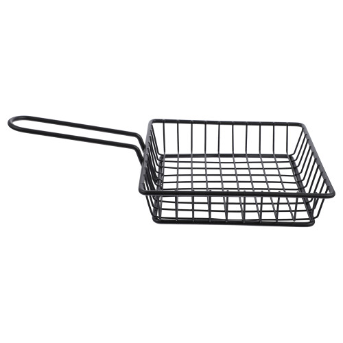 Deep Fryer Accessory Black Iron Basket For Serving Snacks 1set 2