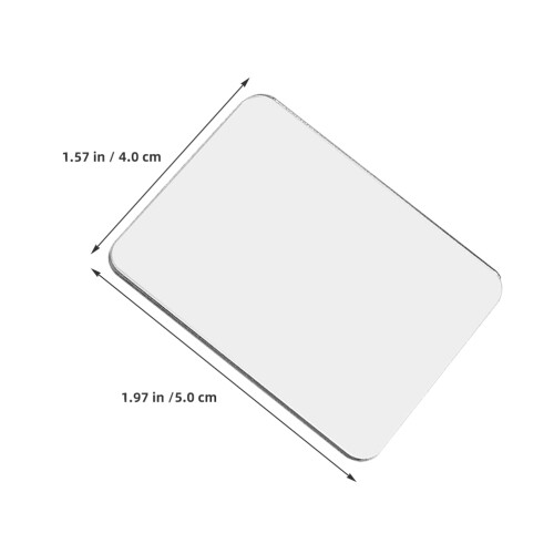 Mirror Decal For Phone Case Adhesive Backing In White 5pcs 1