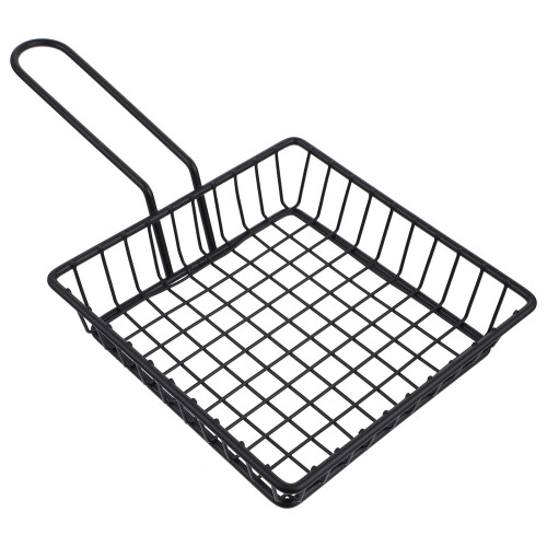 Deep Fryer Accessory Black Iron Basket For Serving Snacks 1set