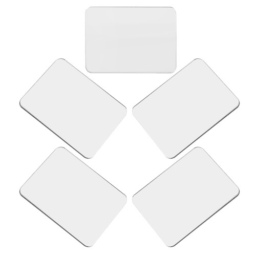 Mirror Decal For Phone Case Adhesive Backing In White 5pcs