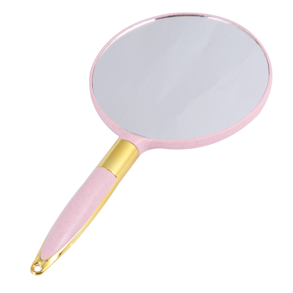 Ohphcall Pink Vintage Makeup Mirror Handheld With Clear Hd Surface Durable