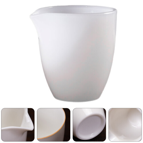 1pc Public Tea Cup Ceramic Tea Dispenser White Household Pitcher 2