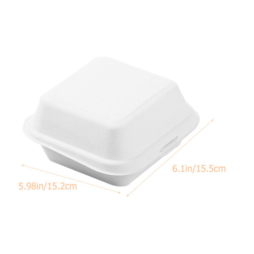 20pcs Takeaway Containers White For Outdoor Picnic 2