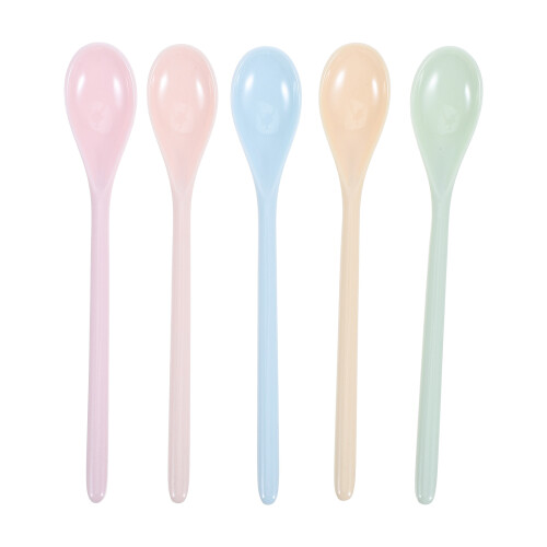 Ramen Spoon Plastic Long Handle Spoon Assorted Color 5 Pcs