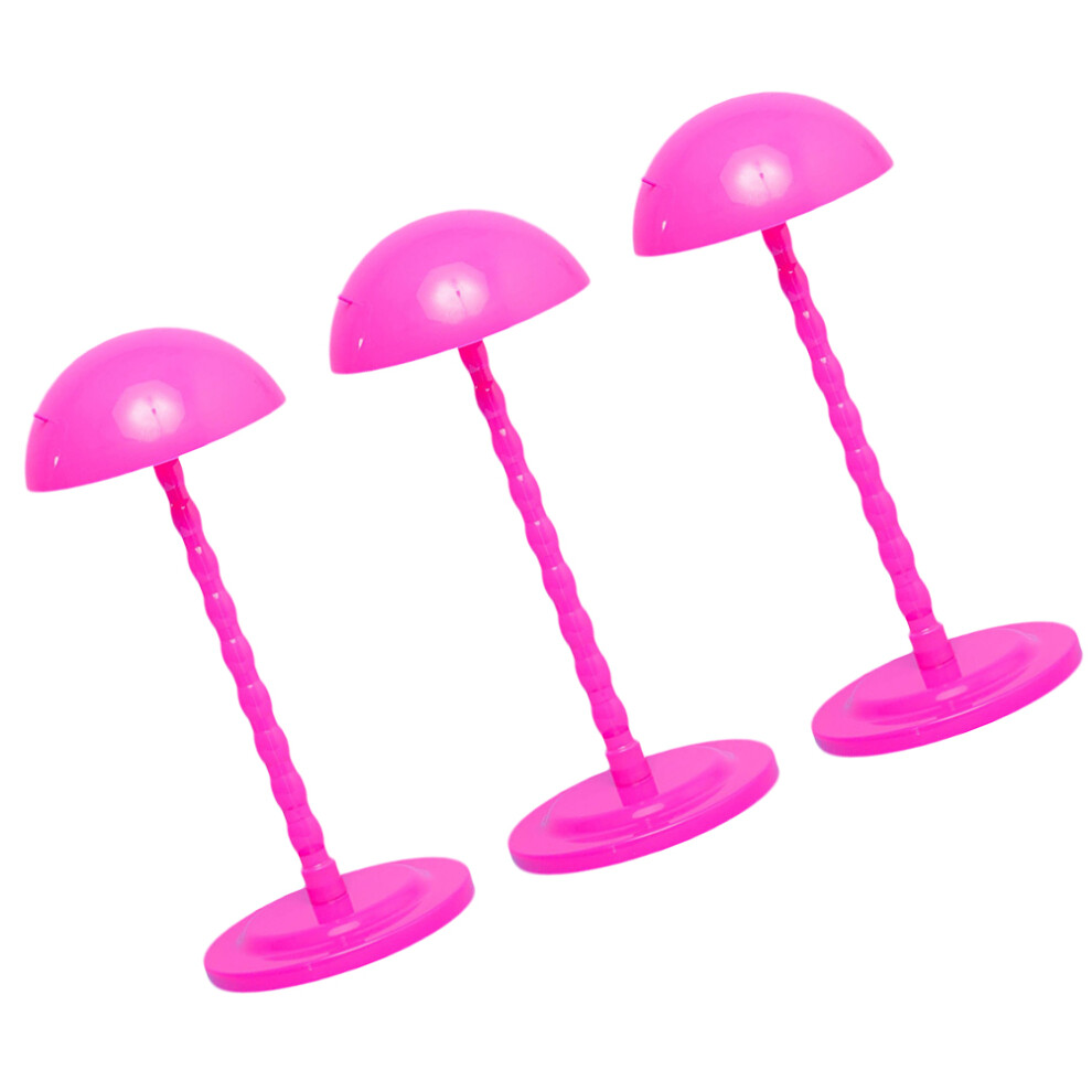 Ohphcall Unisex Detachable Rosy Pp Wig Holder Rack, Compact And Durable, 3Pcs