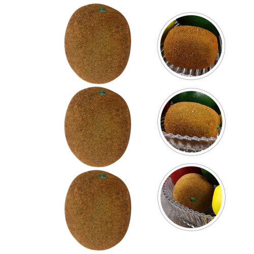 4Pièces Fruits Factices En Marron Pour Décorations Visuelles 2