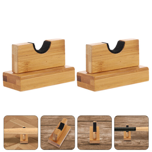 Baseball Bat Display Rack Bamboo 1 Pair 2