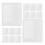 Half Paint Pan For Diy Storage Case White Plastic 100pcs 1