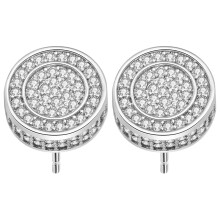 Piercing Studs Round Silver 1 Pair Alloy Earrings For Men