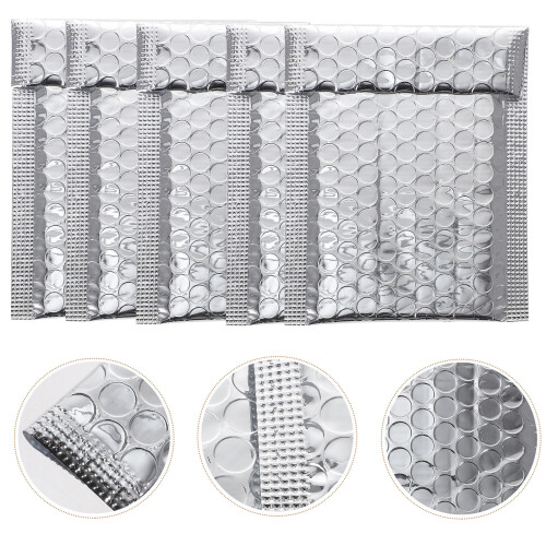 Packing Padded Mailers Silver 100pcs 5.11x4.32x0.28in 2