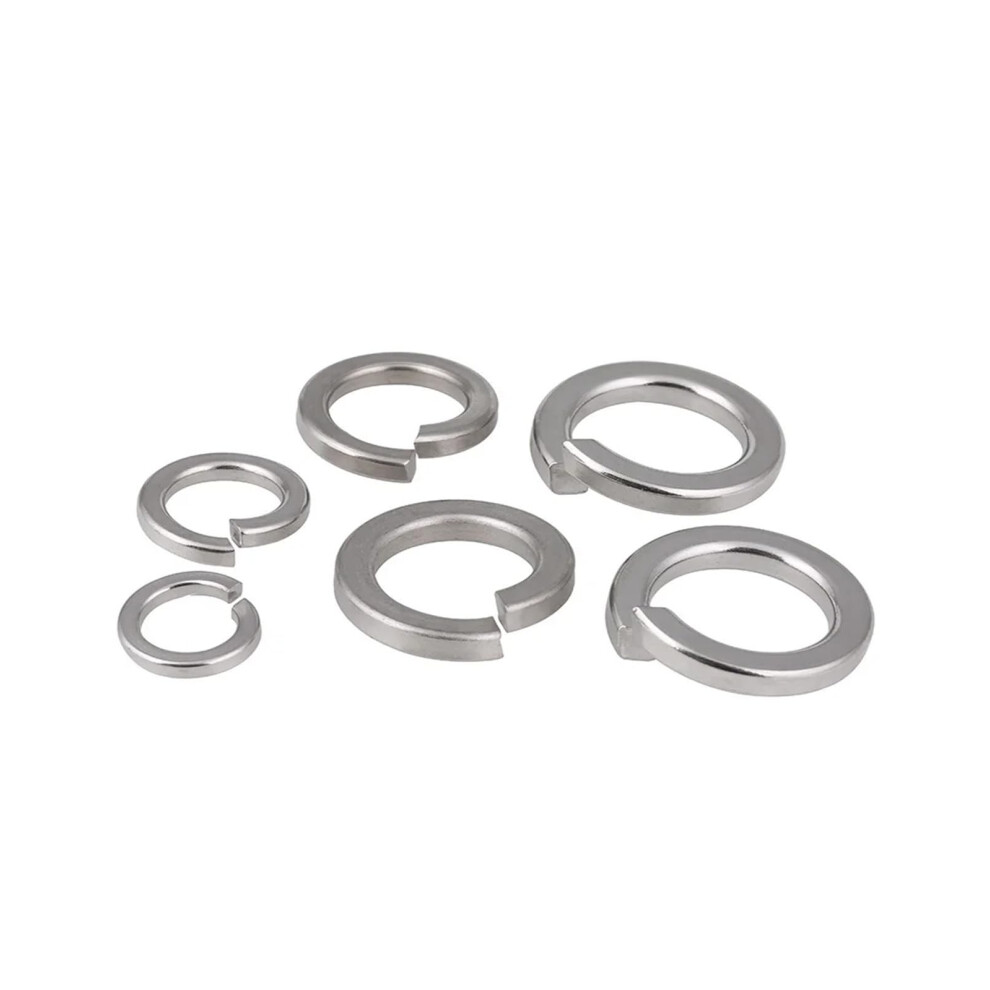 M1.6 M2 M2.5 M3 M3.5 M4 M5 M6 M8 M10 M30 304 Stainless Steel Split Lock Washers Elastic Sealing Washer 200Pcs M2.5 6482260306223