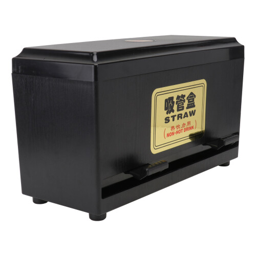 1pack Black Straw Storage Case For Snack Bar 31x7.1in