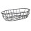 Black Oval Iron Wire Snack Basket Durable Kitchen Counter Storage 1