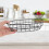 Black Oval Iron Wire Snack Basket Durable Kitchen Counter Storage 6
