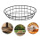 Black Oval Iron Wire Snack Basket Durable Kitchen Counter Storage 11