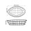 Black Oval Iron Wire Snack Basket Durable Kitchen Counter Storage 3