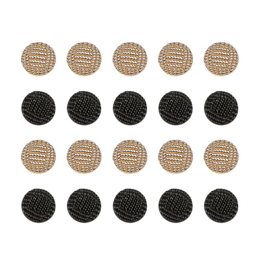20 Pcs Button Fasten Metal Buttons Golden Diy Man