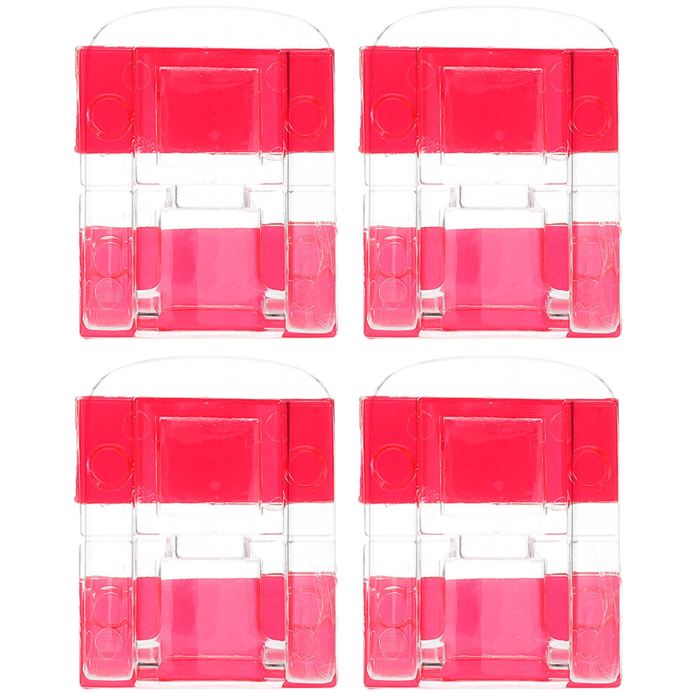 4Pcs Box Hasp Latch Acrylic Rosy Prevent Pet Safety 3171599028649