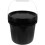 Black Plastic Paint Bucket With Lid For Storage 5 Gallon 11