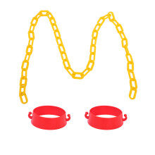 Traffic Chain Barrier Links Abs Assorted Color 1set