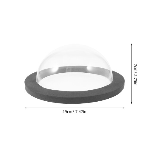 Small Floating Pond Cover Acrylic Black 1pack 1