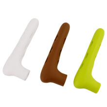 2Pcs Silicone Door Knob Sleeve Coffee Non-Slip L Shape Protector Cover
